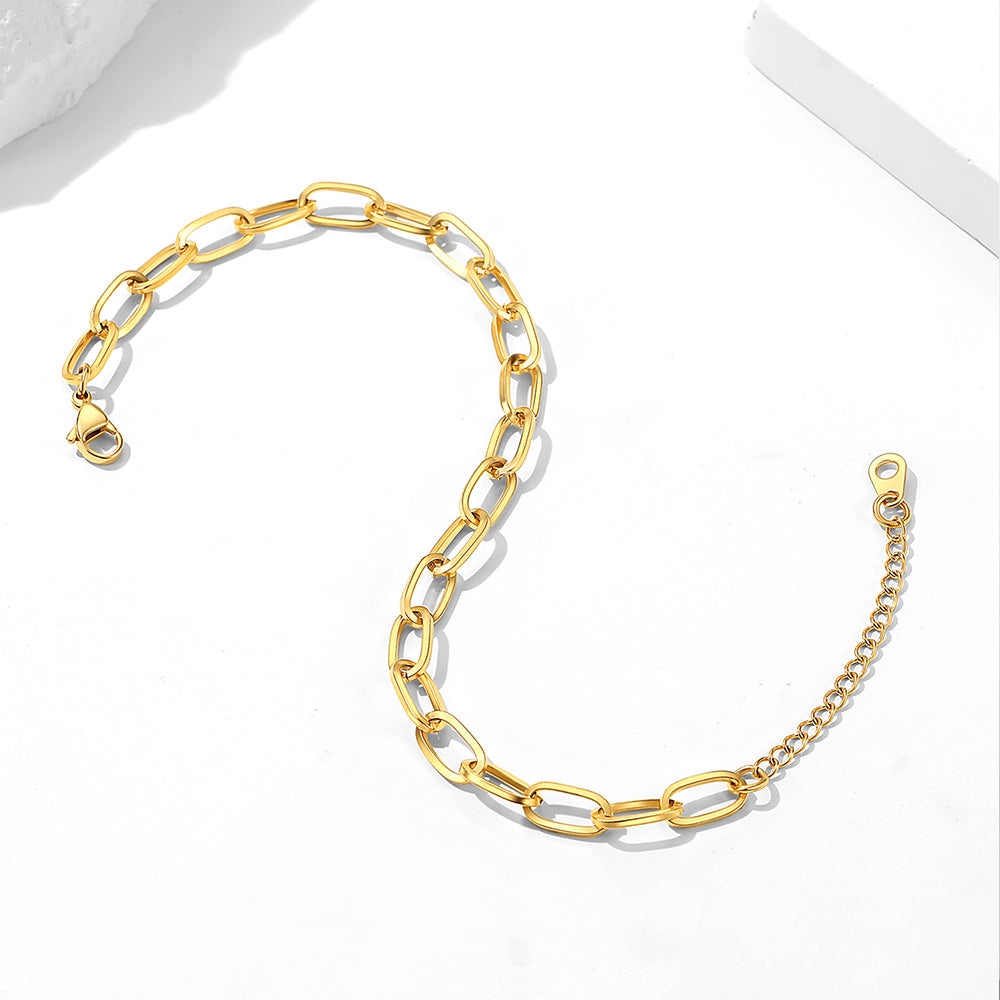 Paperclip Chain Ankles Beach Jewelry for Women in Gold