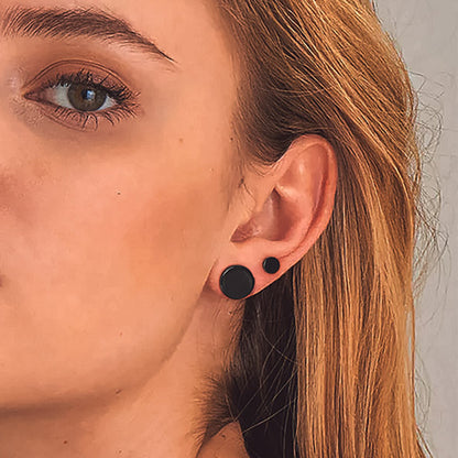 6 Pairs Punk Round Stud Earrings Set for Men