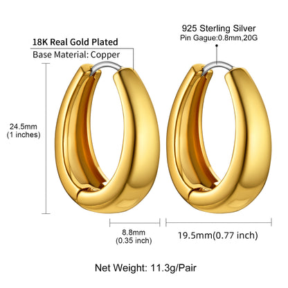 Hoop Earrings Size Comparison