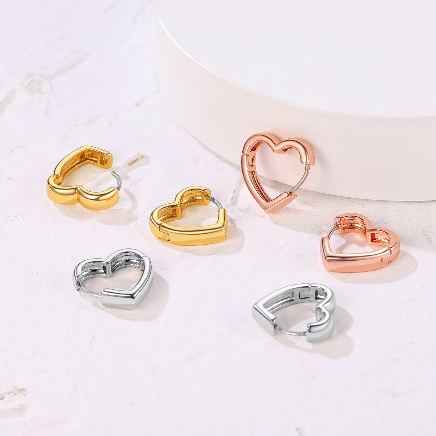 Dainty Heart-Shaped Earrings For Women