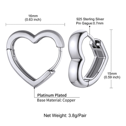 Dainty Heart-Shaped Earrings For Women