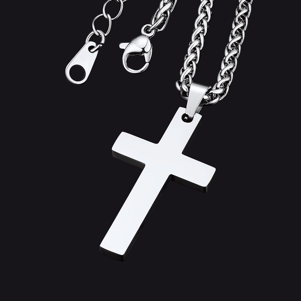 FaithHeart Catholic Cross Necklace For Men FaithHeart