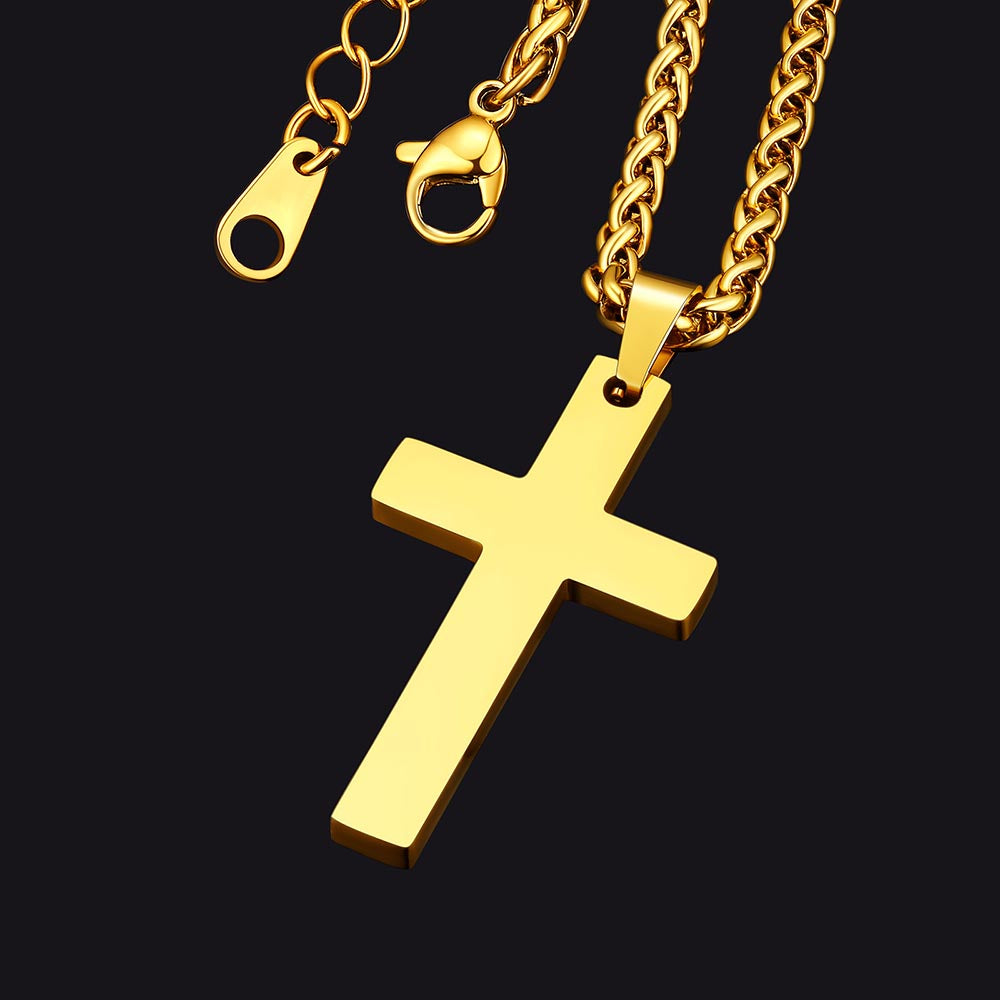 FaithHeart Catholic Cross Necklace For Men FaithHeart