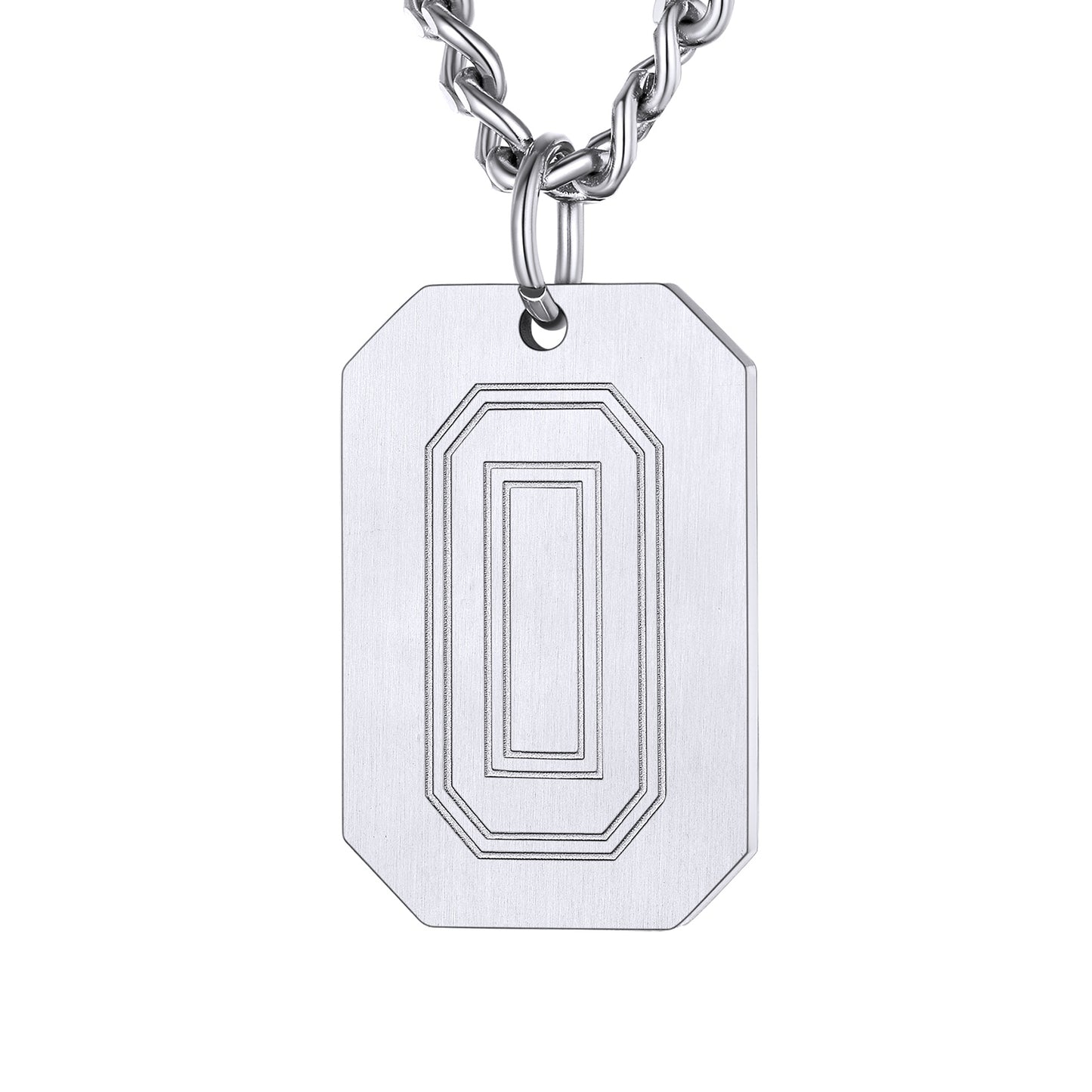 Silver / 0 Custom Baseball Jersey Number Dog Tag Necklace for Sport Boys