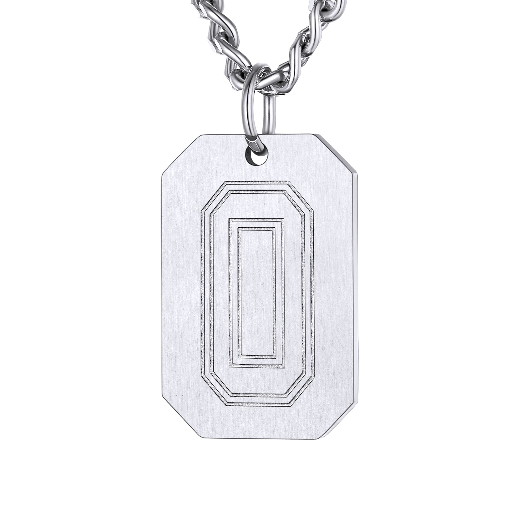 Silver / 0 Custom Baseball Jersey Number Dog Tag Necklace for Sport Boys