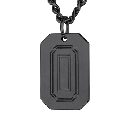 Black / 0 Custom Baseball Jersey Number Dog Tag Necklace for Sport Boys