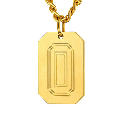 Gold / 0 Custom Baseball Jersey Number Dog Tag Necklace for Sport Boys