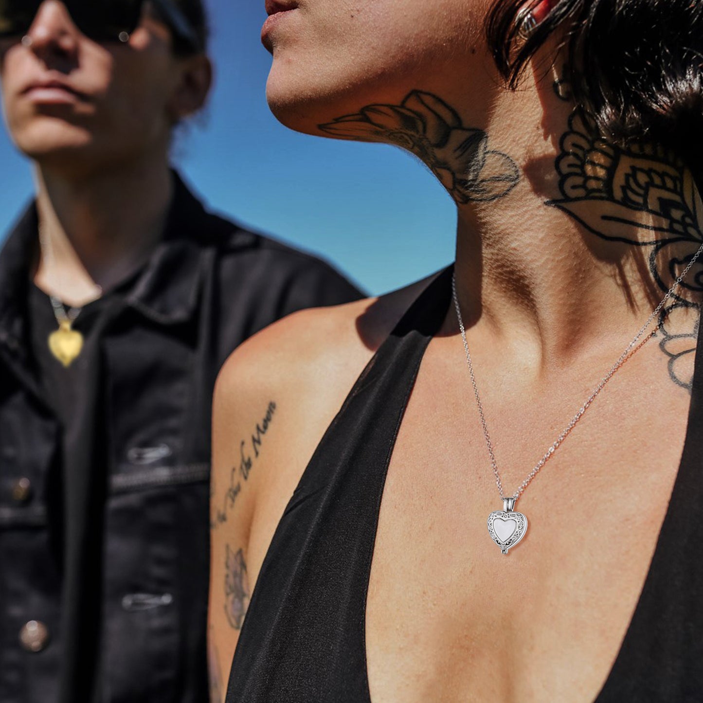  Customized Cremation Heart Locket Urn Necklace for Ashes Memorial Jewelry