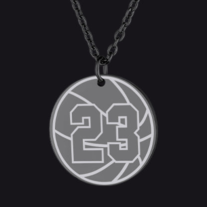 Black / Basketball Custom Sports Necklace Jersey Number for Men Fans