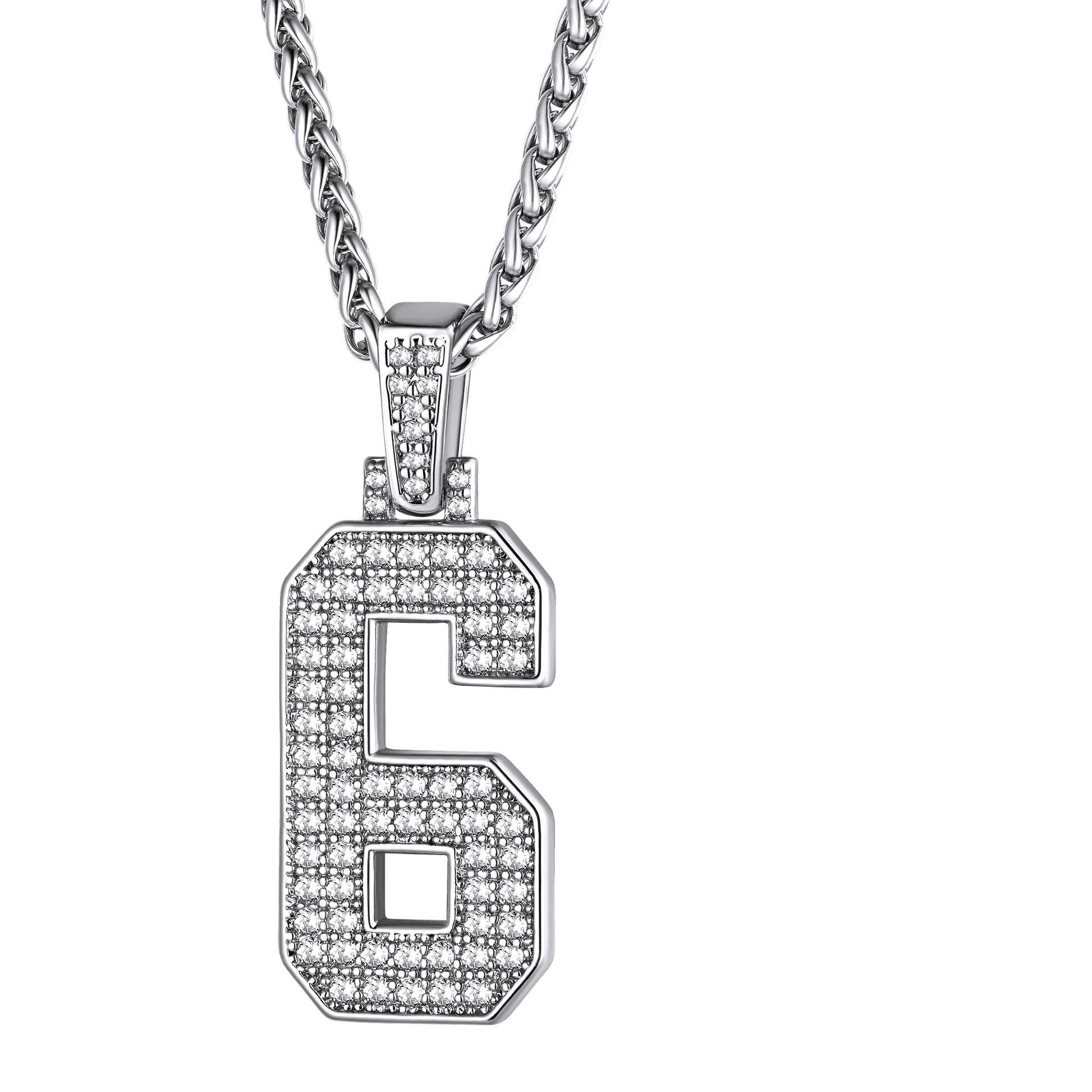 FaithHeart Cubic Zirconia Initial For Men Necklace FaithHeart