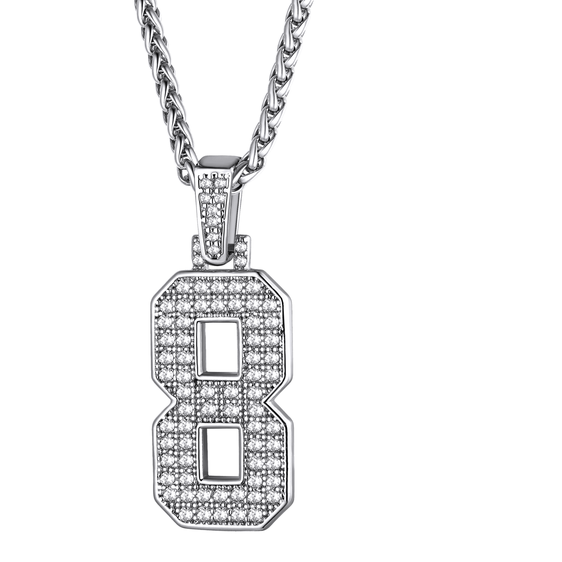 FaithHeart Cubic Zirconia Initial For Men Necklace FaithHeart