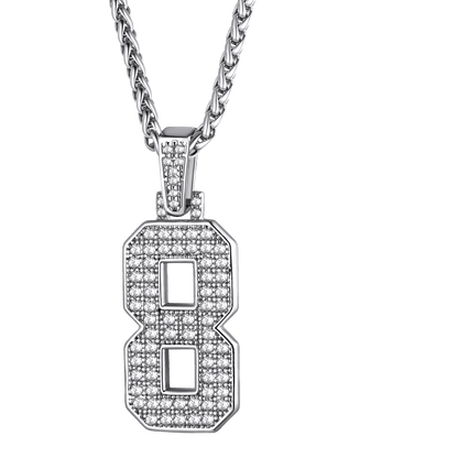 FaithHeart Cubic Zirconia Initial For Men Necklace FaithHeart