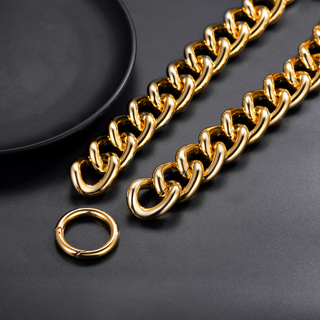  23mm Wide Chain Choker Necklace for Women