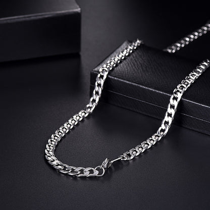 7MM Width Curban Chain Necklace for Men