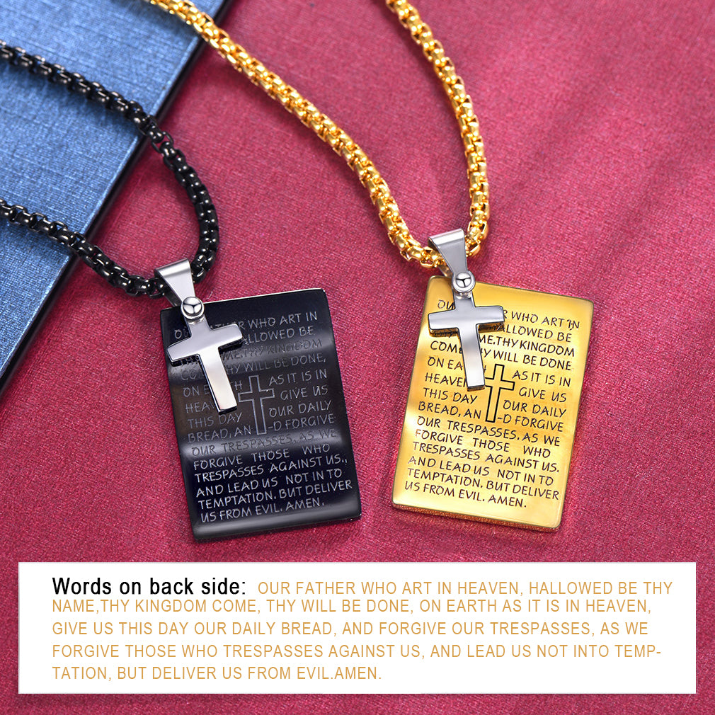 Crucifix Cross Pendant Necklace Religious Amulet Jewelry
