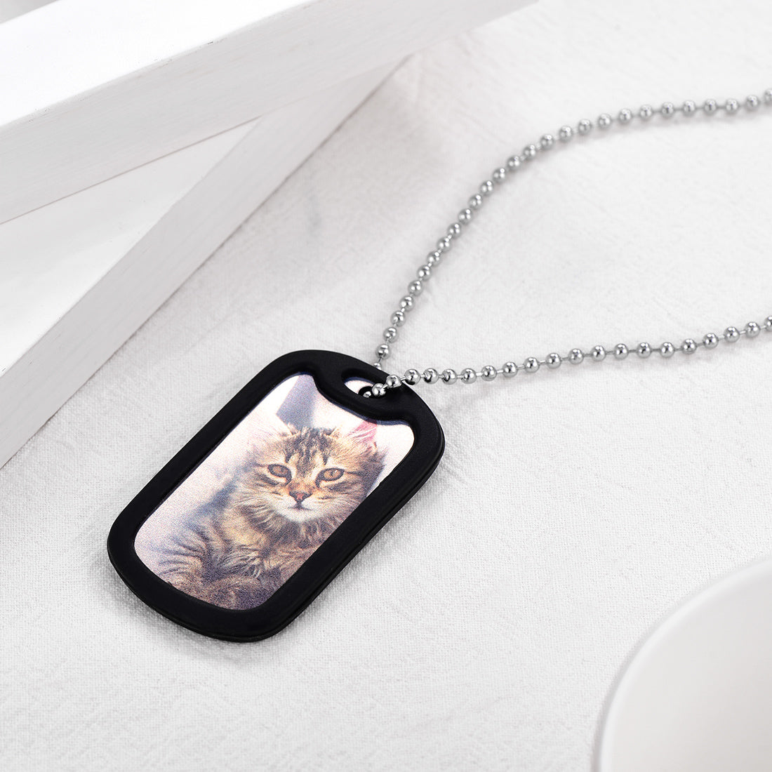 FaithHeart Personalized Photo For Unisex Dog Tag Necklace Stainless Steel FaithHeart