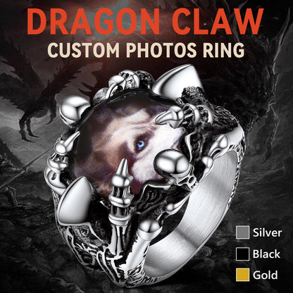 Gothic Custom Devil Evil Eye Picture Ring For Men