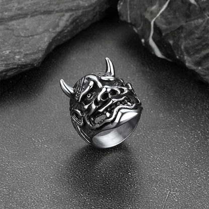 Gothic Hip-Hop Devil Wide Finger Ring for Men