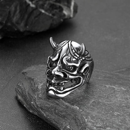 Gothic Hip-Hop Devil Wide Finger Ring for Men