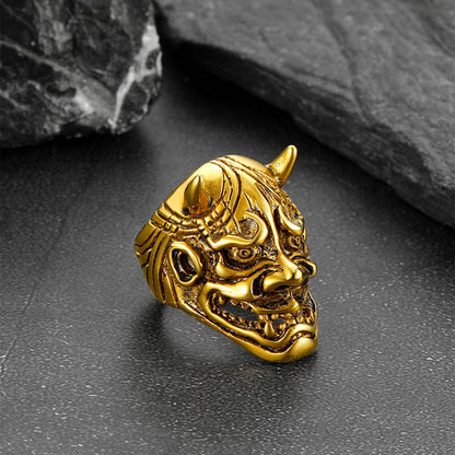 Gothic Hip-Hop Devil Wide Finger Ring for Men