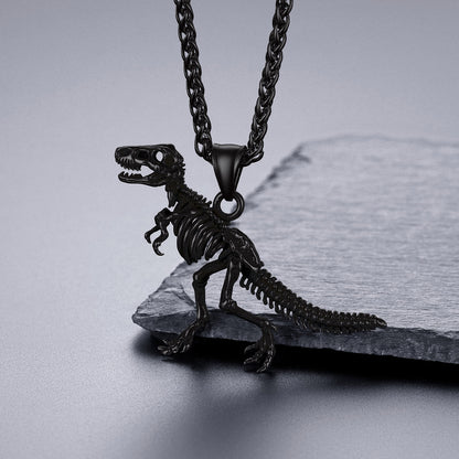 Dinosaur Skeleton Stainless Steel Pendant Animal Necklaces