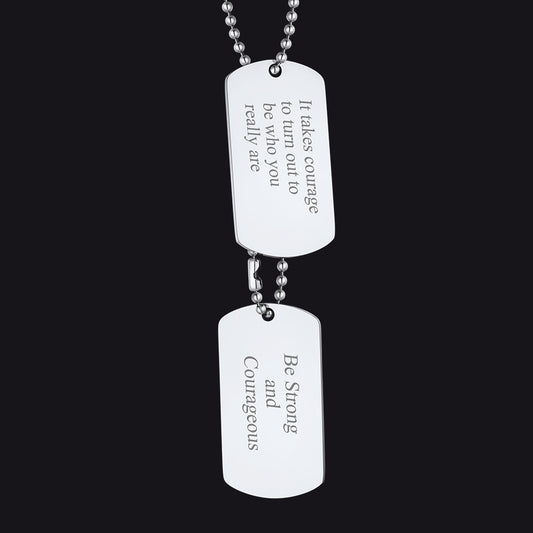 Custom Double-side Dog Tags Personalized Necklace Gift for Menimg