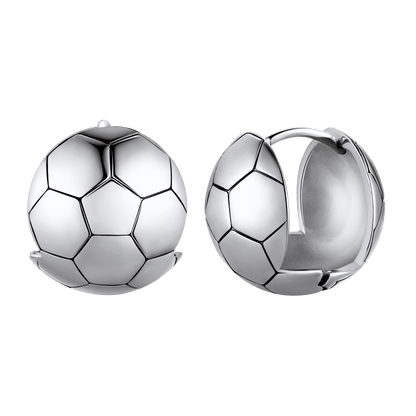 FaithHeart Stainless Steel Fashion Soccer Sport Stud Earrings FaithHeart