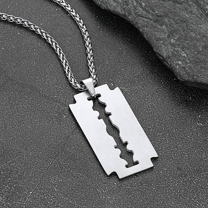 Eboy Razor Blade Pendant Necklace for Men