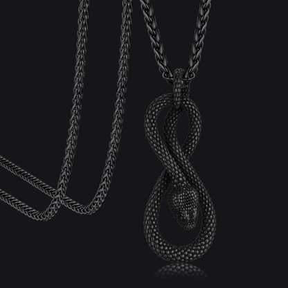 Eight Pythons Chain Armor Gothic Necklace for Men black