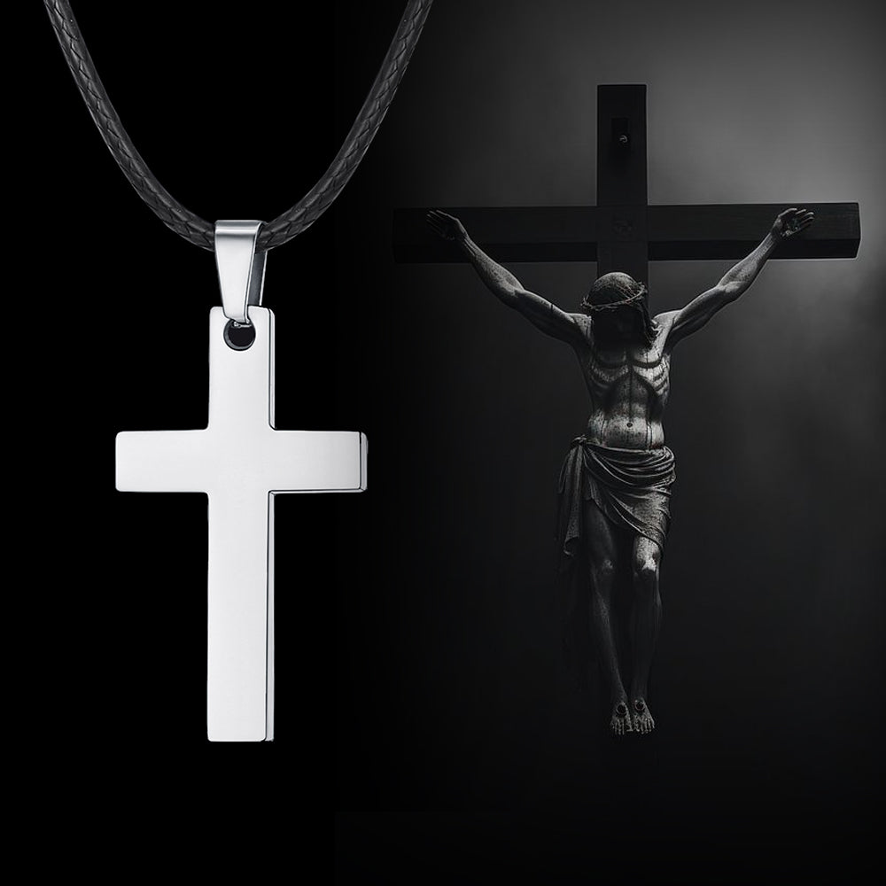 Engravable Cross Necklace Pendants for Men Women