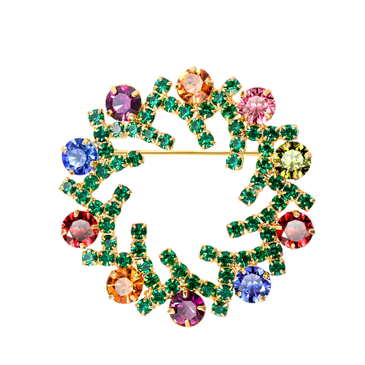Christmas tree style pin for clothing, bags, and accessoriesimg