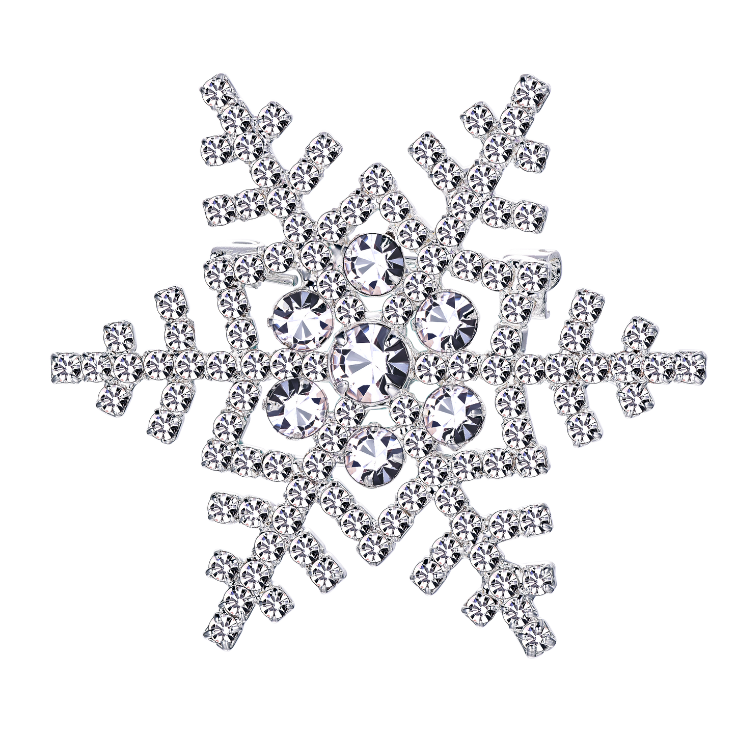 Snowflake Brooch Crystal Decoration Brooch Pin 