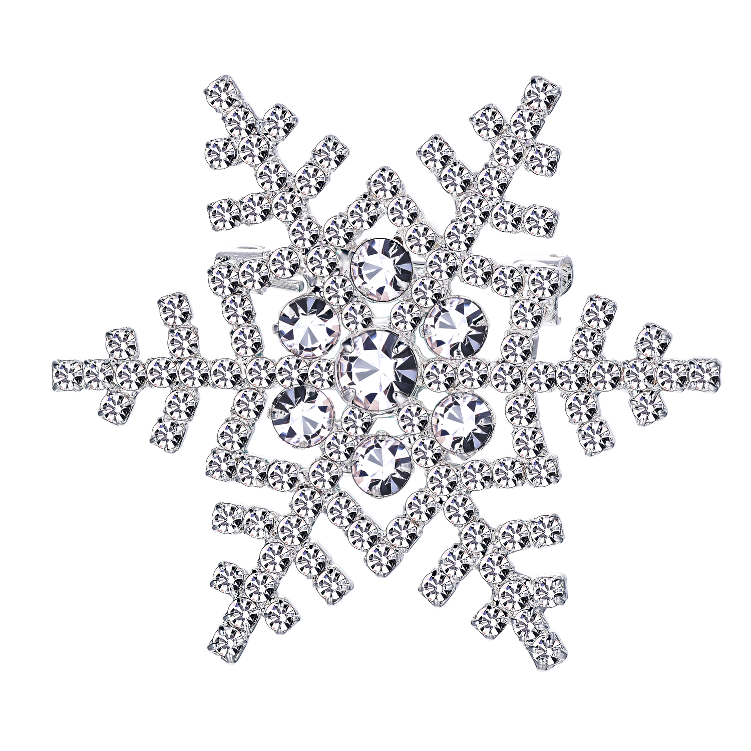 Snowflake Brooch Crystal Decoration Brooch Pin img