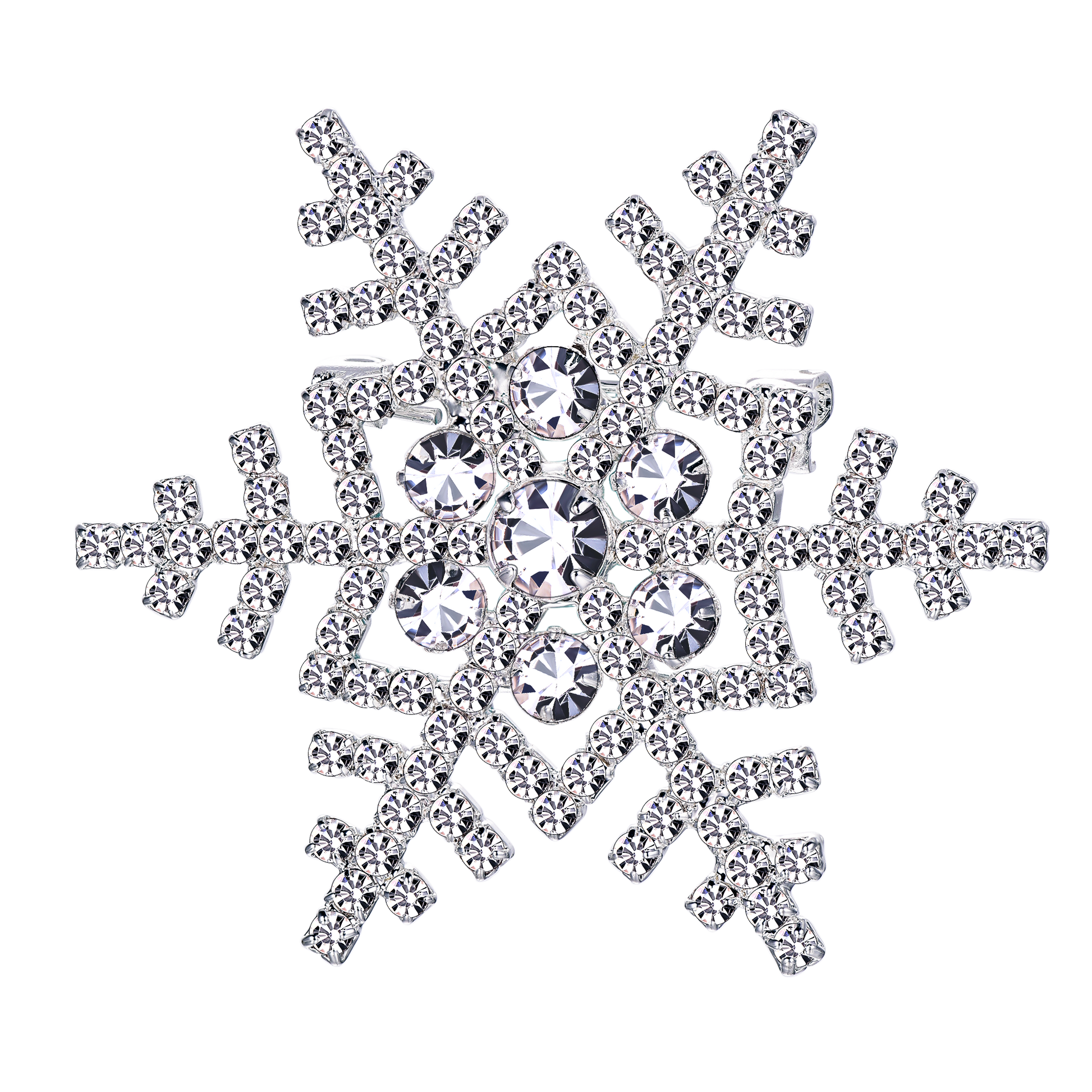 Snowflake Brooch Crystal Decoration Brooch Pin 
