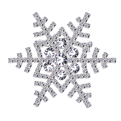 Snowflake Brooch Crystal Decoration Brooch Pin 