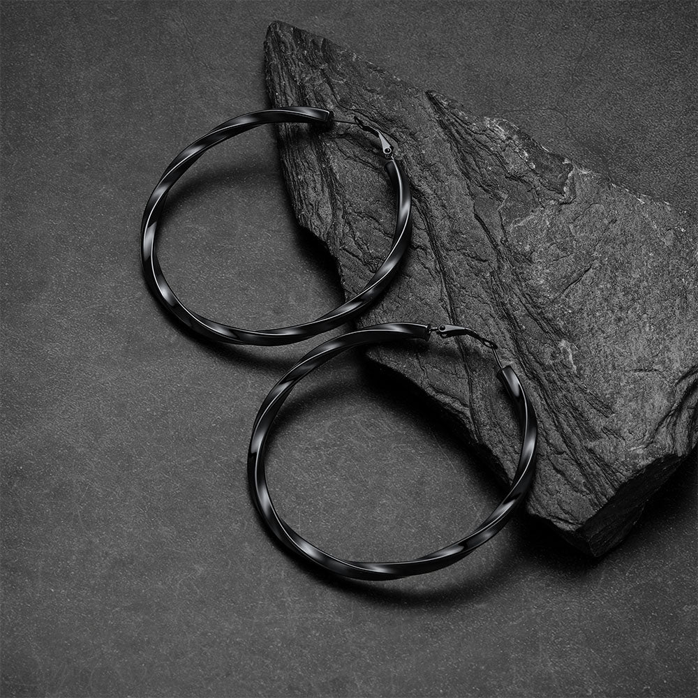 Oversized 80MM Hoop Earrings Dramatic Style