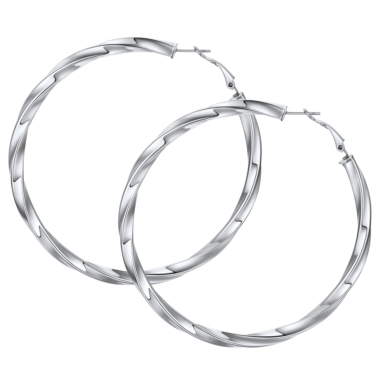 Thick Hoops Loop Earrings for Women Girls 