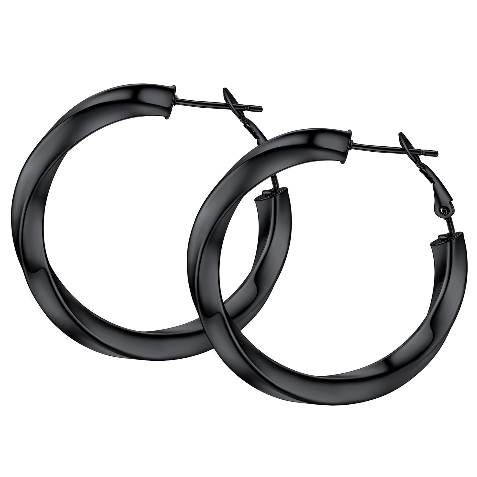 Thick Hoops Loop Earrings for Women Girls 