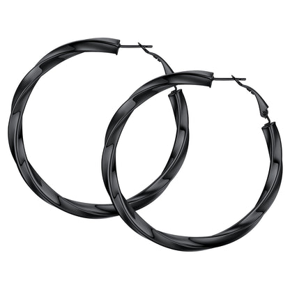 Thick Hoops Loop Earrings for Women Girls 