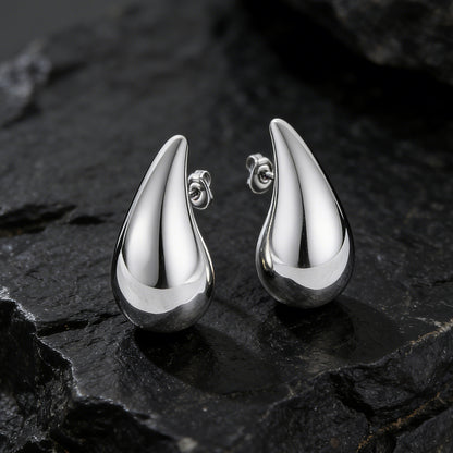 Water Droplets Stud Earrings for Women Men 10/20/30mm