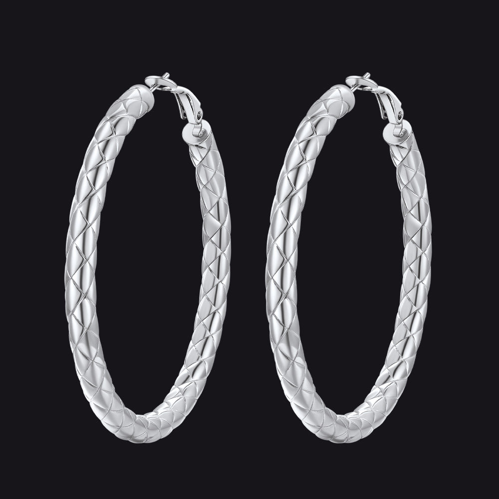 30/40/60/80mm Simple Oversized Hoops Earrings for Women