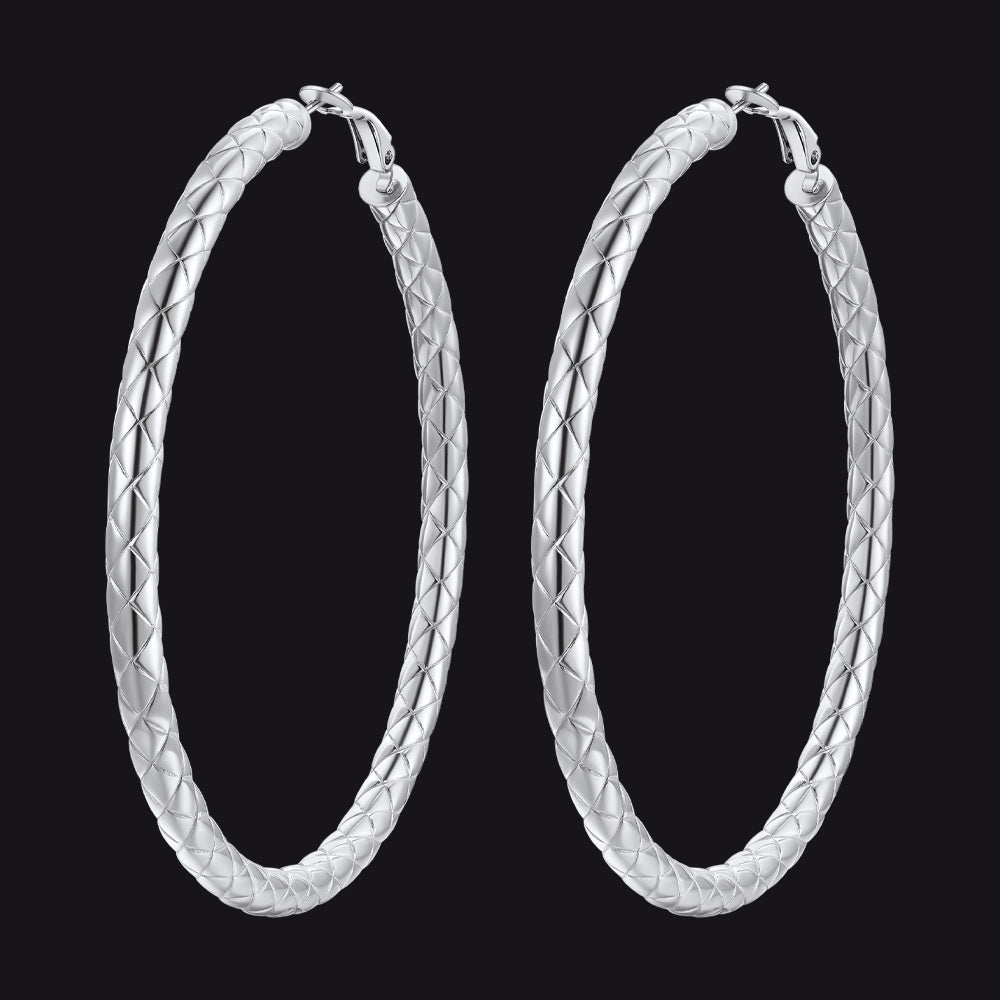 30/40/60/80mm Simple Oversized Hoops Earrings for Women