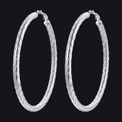 30/40/60/80mm Simple Oversized Hoops Earrings for Women
