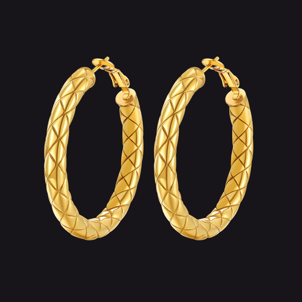 30/40/60/80mm Simple Oversized Hoops Earrings for Women