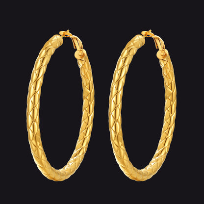 30/40/60/80mm Simple Oversized Hoops Earrings for Women