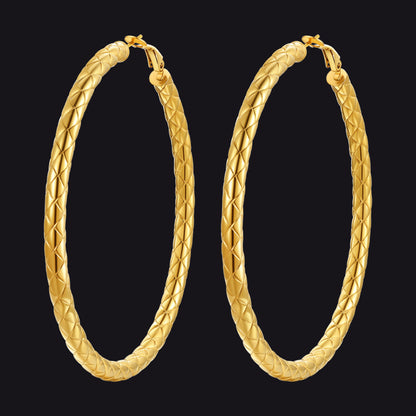 30/40/60/80mm Simple Oversized Hoops Earrings for Women