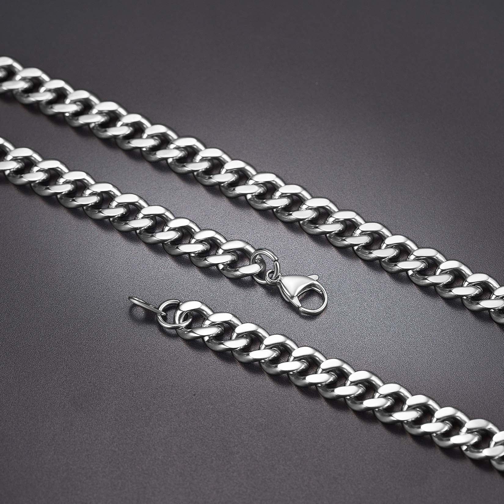 Sturdy Miami Cuban Chain Necklace for Men 5/7/9/12MM Width