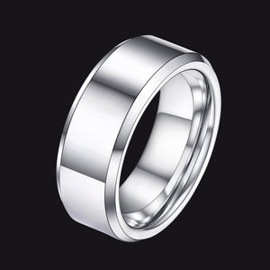 FaithHeart Beveled Edge Basic Wedding Band for Men