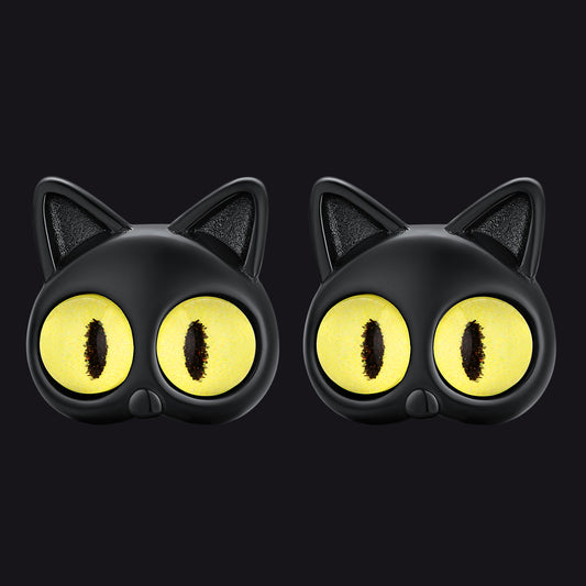 FaithHeart Black Cat Stud Earring For Women/Men