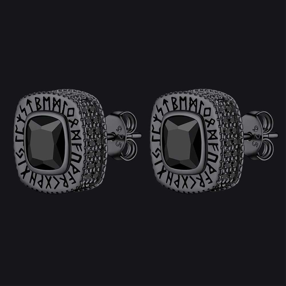 FaithHeart Black Onyx Stud Earrings